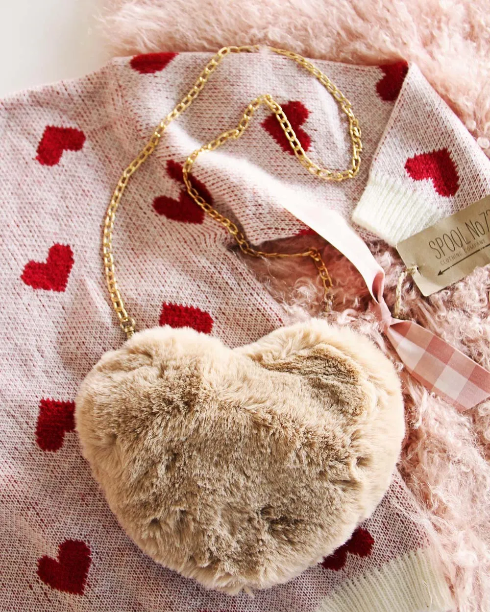 Winter Heart Tote in Sand