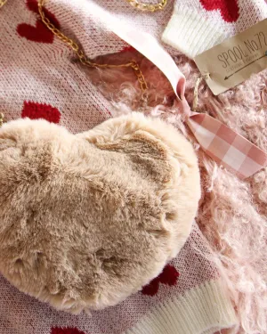 Winter Heart Tote in Sand
