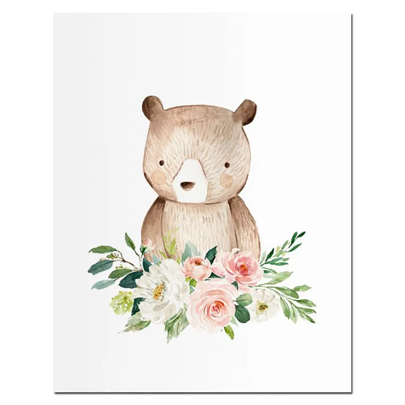 Woodland Animals Nursery Wall Art
