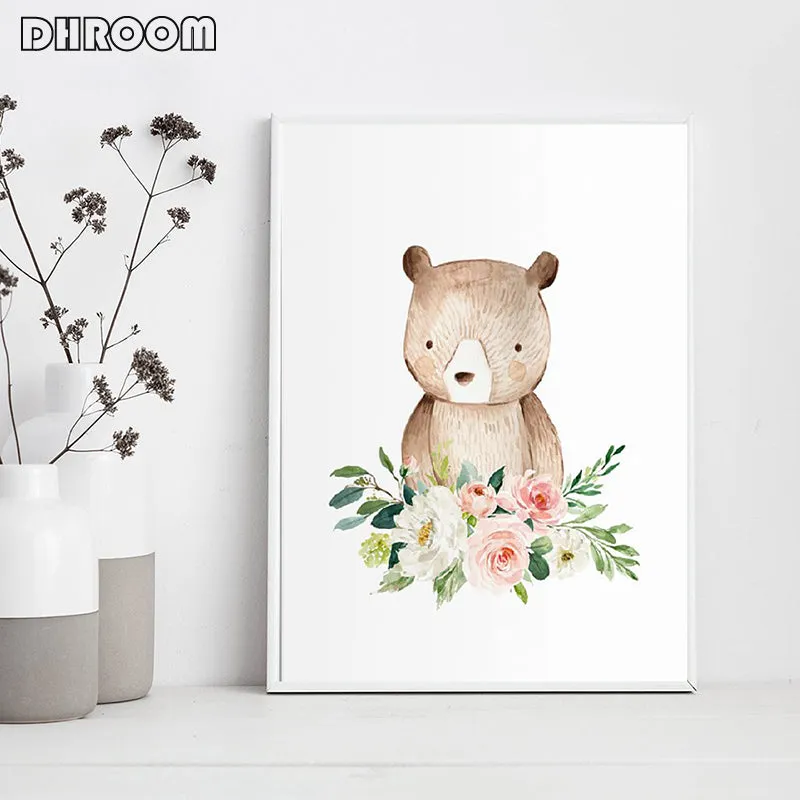 Woodland Animals Nursery Wall Art