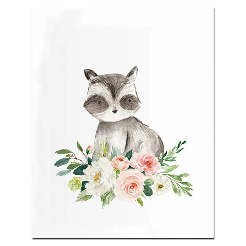 Woodland Animals Nursery Wall Art