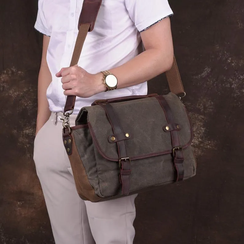 Woosir DSLR Camera Shoulder Bag Waterproof Canvas
