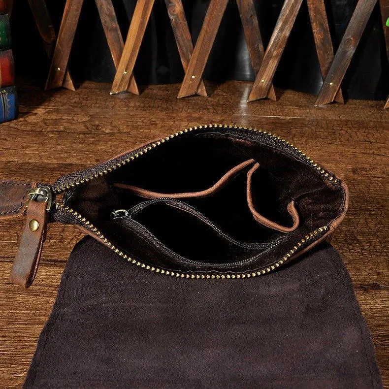 Woosir Vintage Genuine Leather Dual-Use Messenger Shoulder Bag