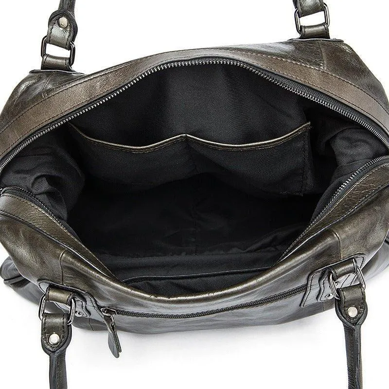 Woosir Vintage Leather Travel Bag Mens/ Womens