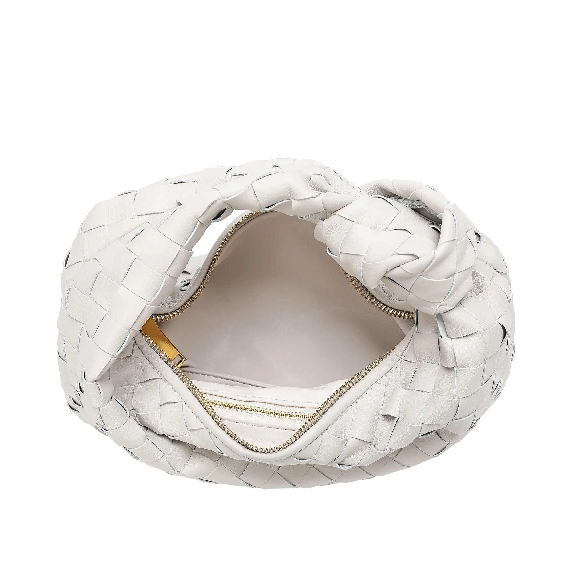 Woven Sheepskin Knot Bag Pouch