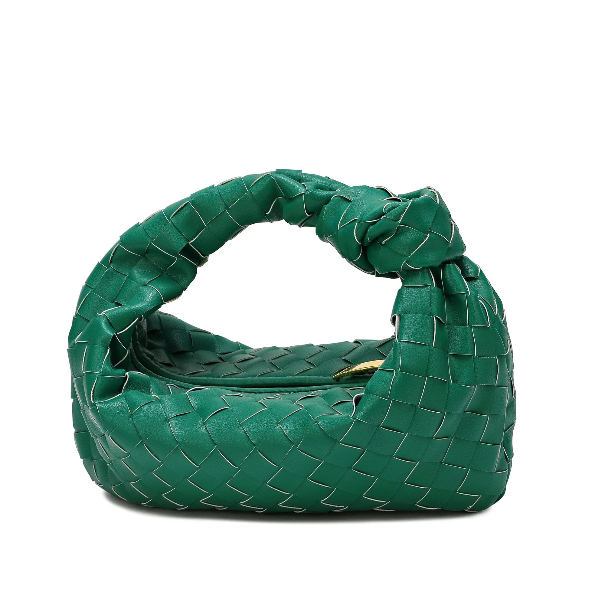 Woven Sheepskin Knot Bag Pouch