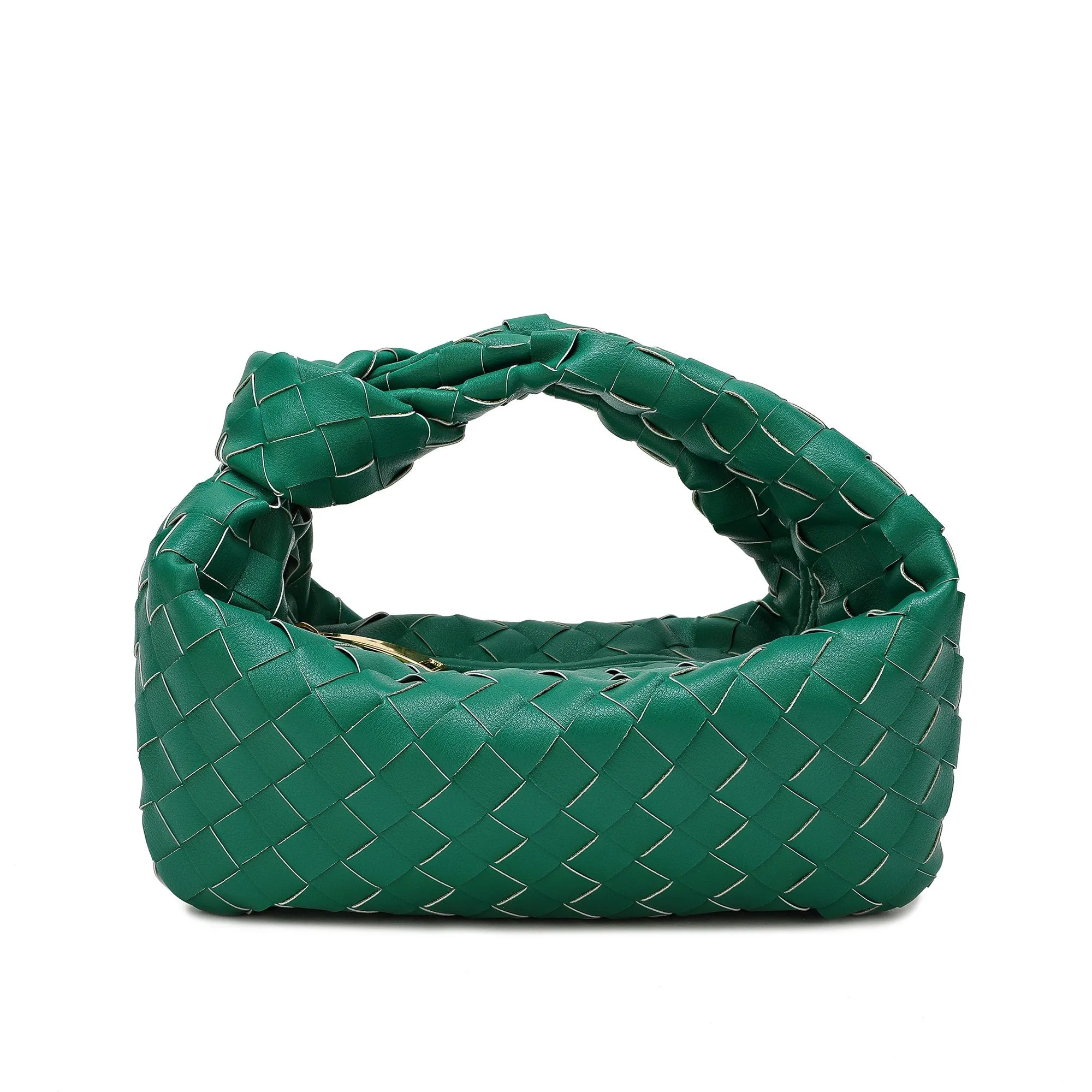 Woven Sheepskin Knot Bag Pouch