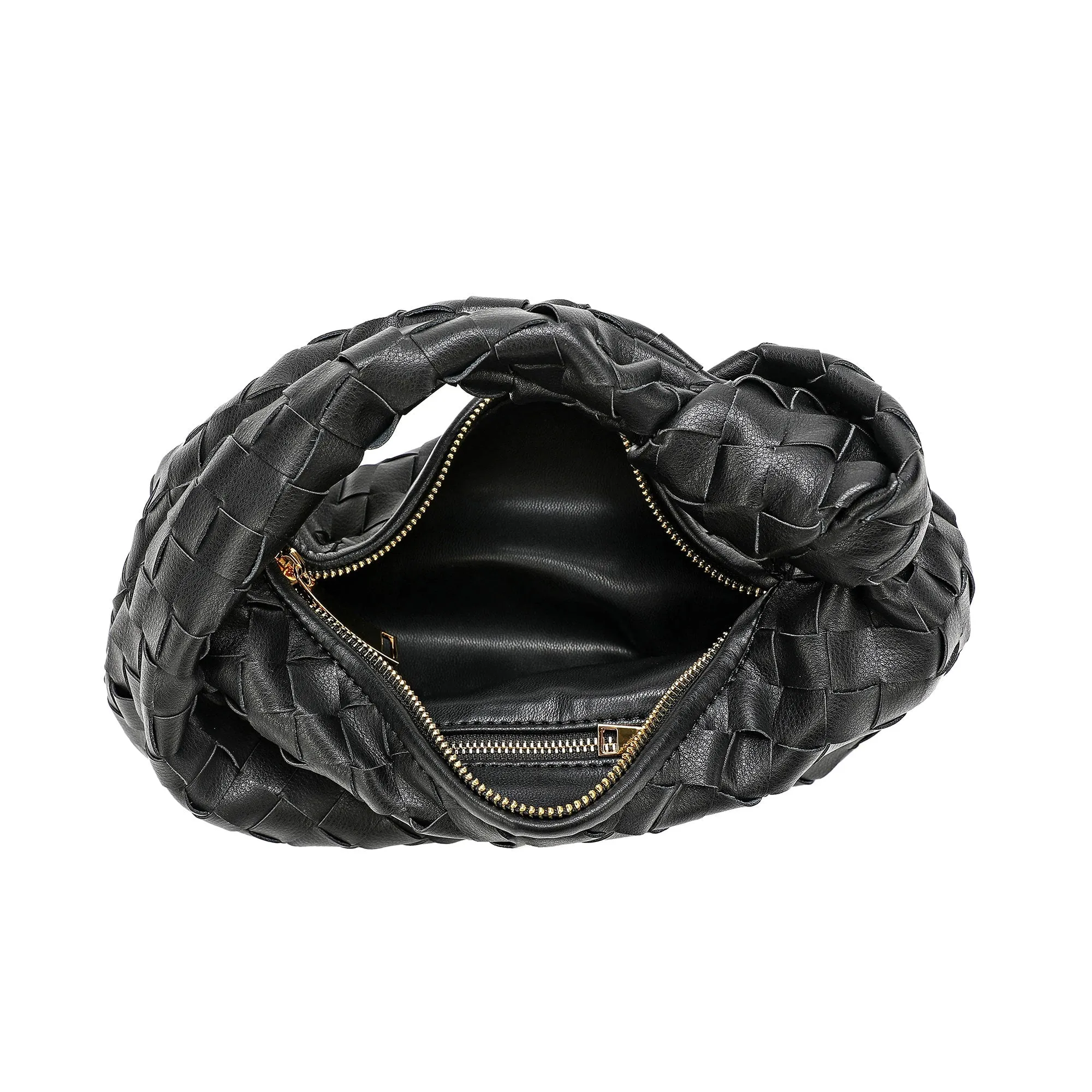 Woven Sheepskin Knot Bag Pouch