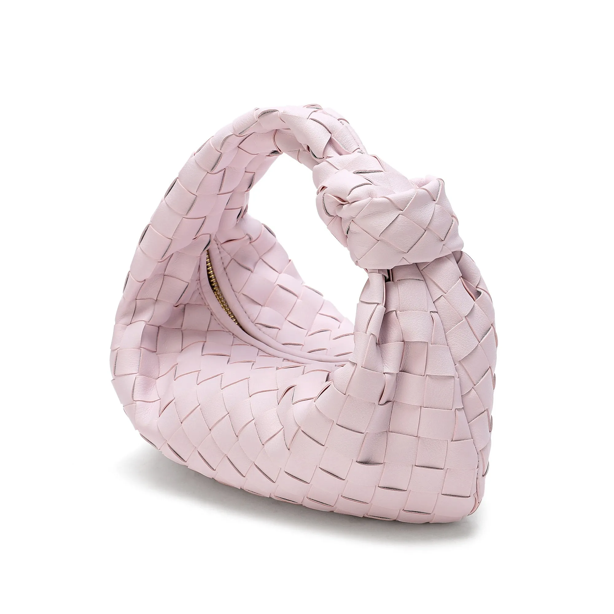 Woven Sheepskin Knot Bag Pouch