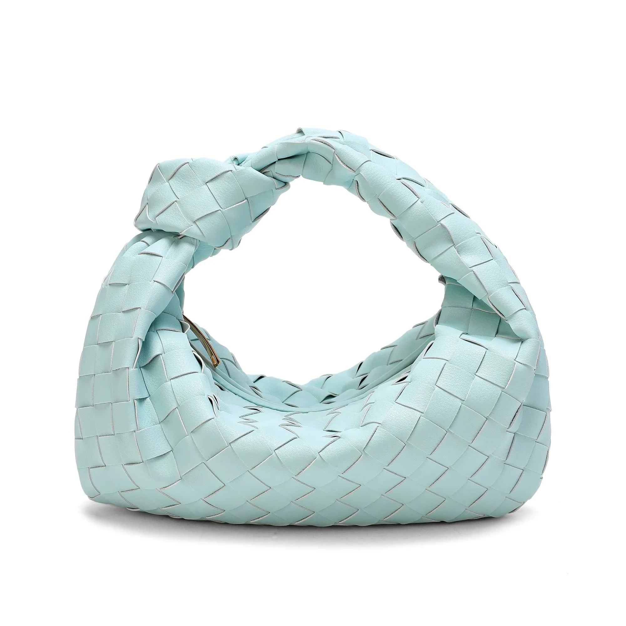 Woven Sheepskin Knot Bag Pouch