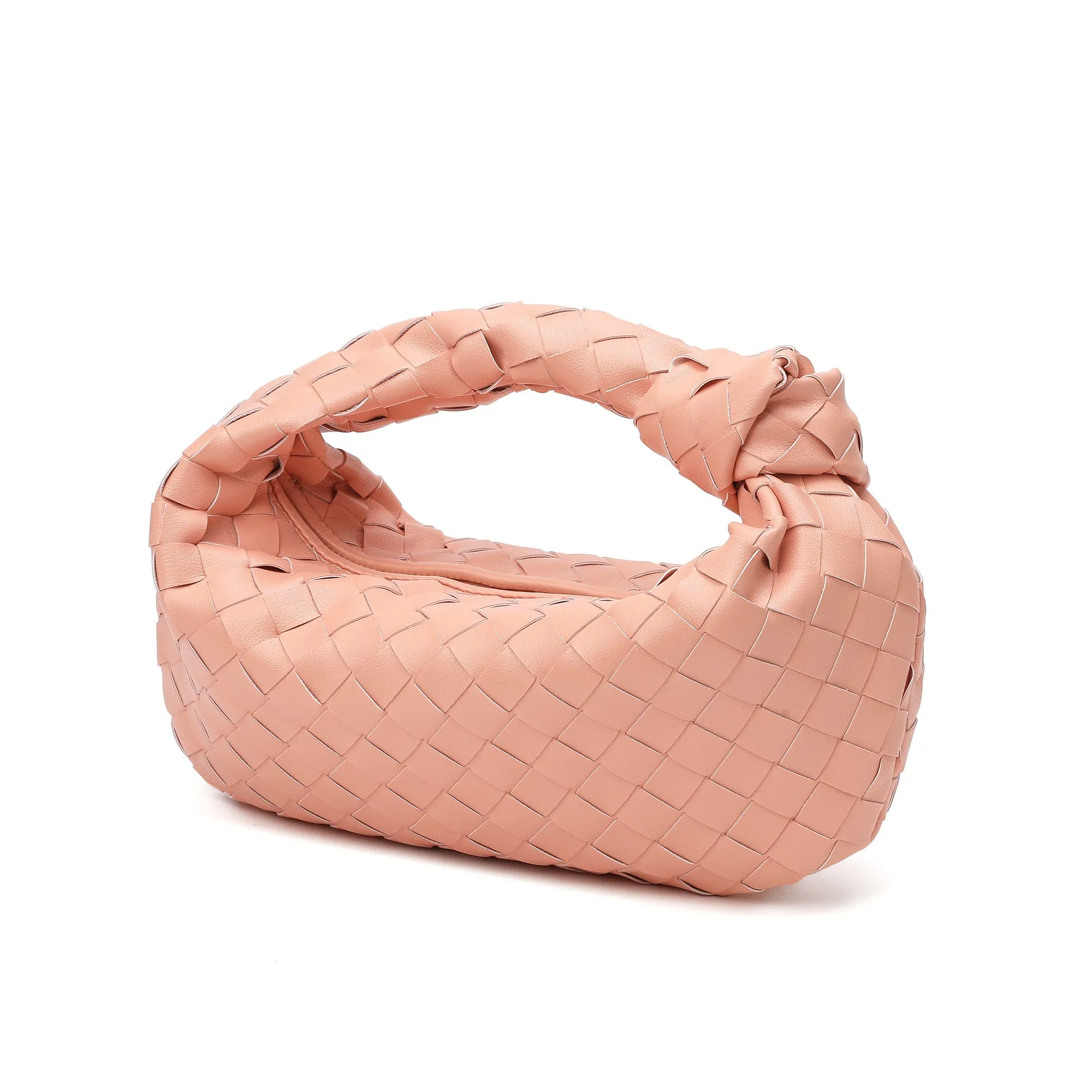 Woven Sheepskin Knot Bag Pouch