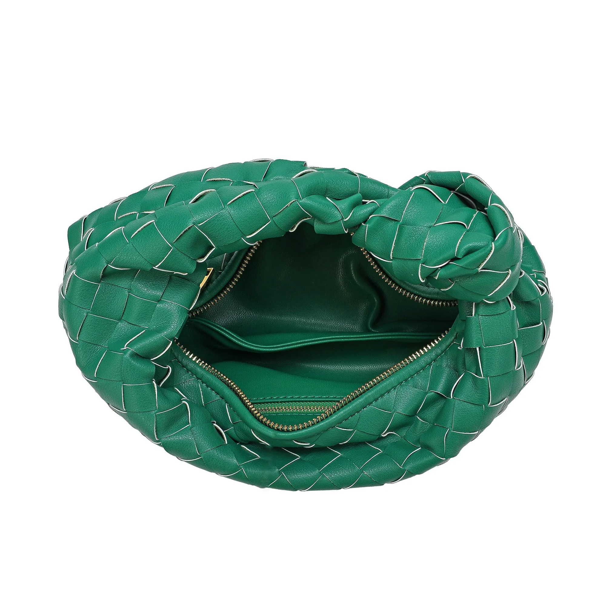 Woven Sheepskin Knot Bag Pouch