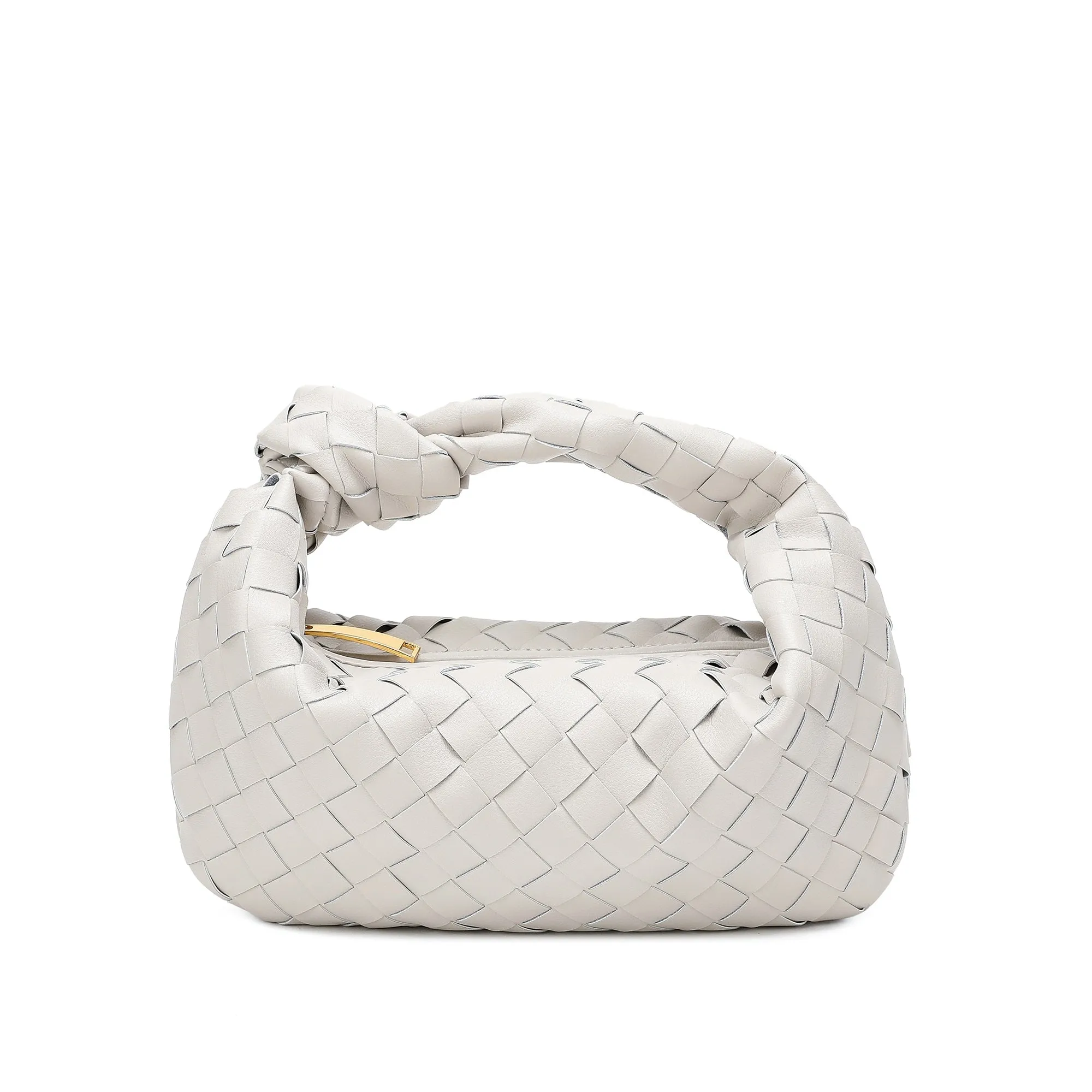 Woven Sheepskin Knot Bag Pouch