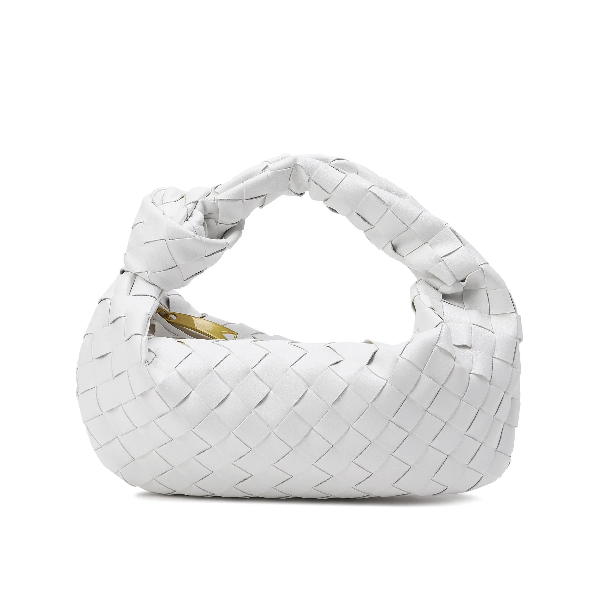 Woven Sheepskin Knot Bag Pouch