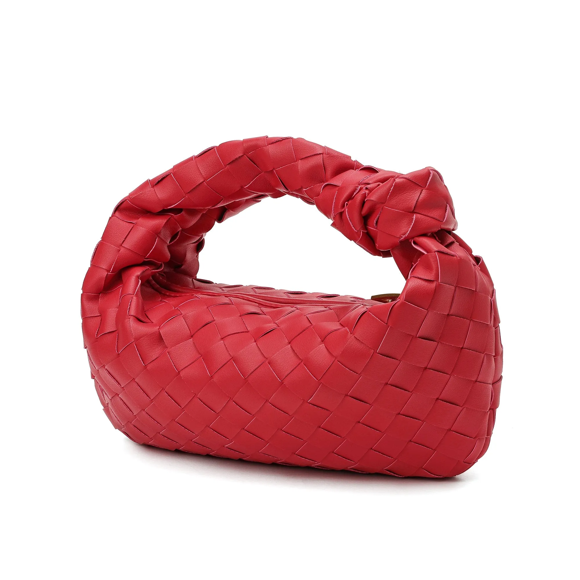 Woven Sheepskin Knot Bag Pouch