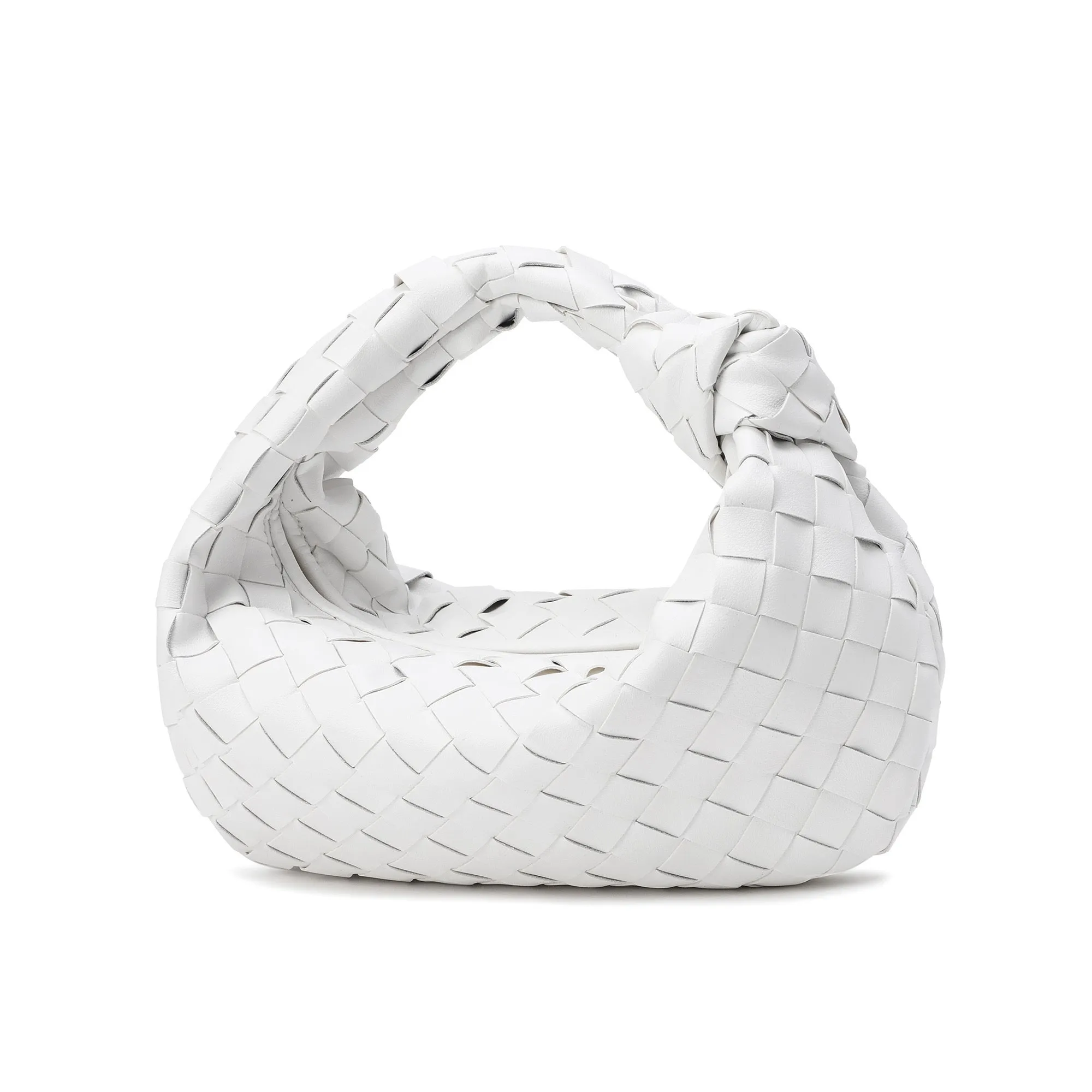 Woven Sheepskin Knot Bag Pouch
