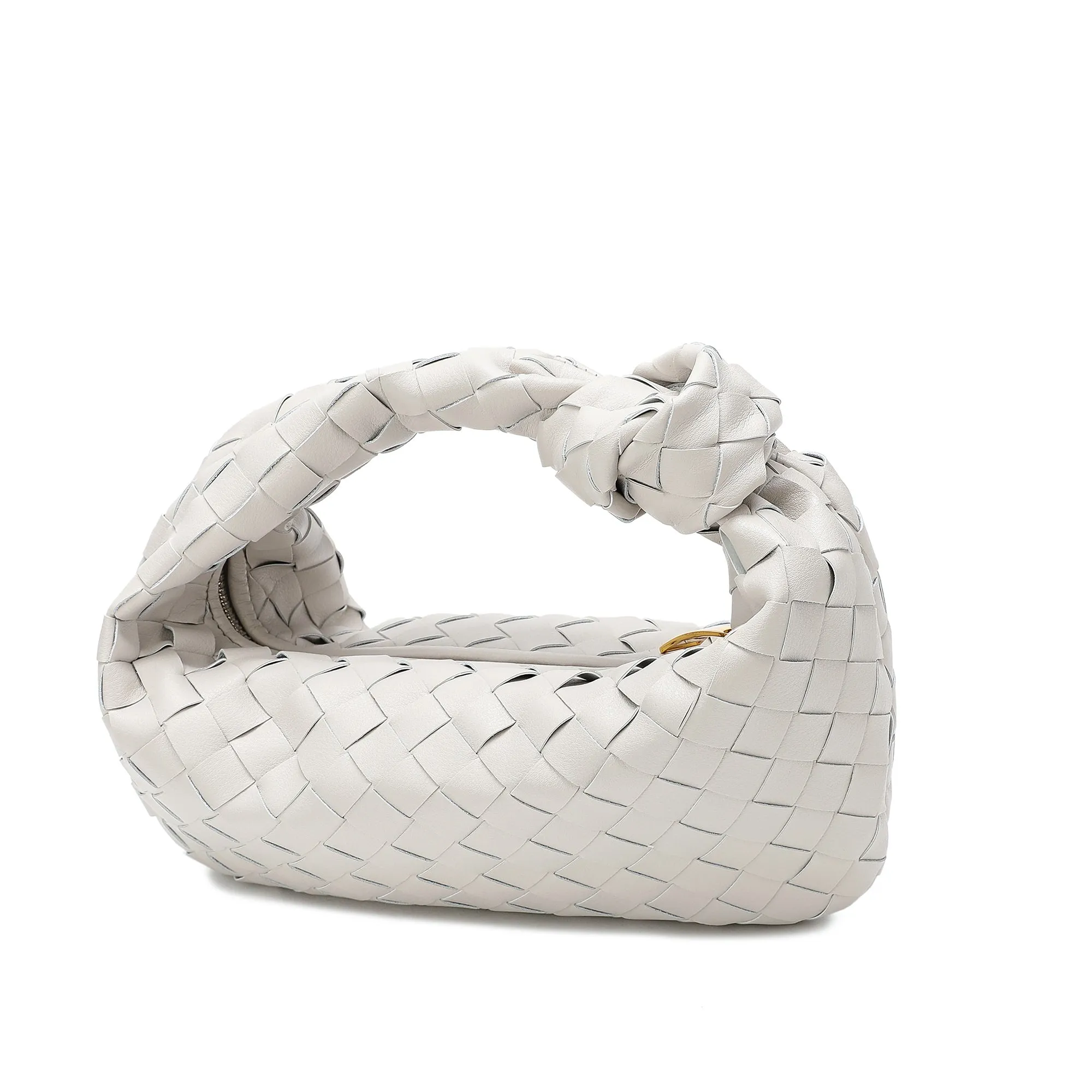 Woven Sheepskin Knot Bag Pouch