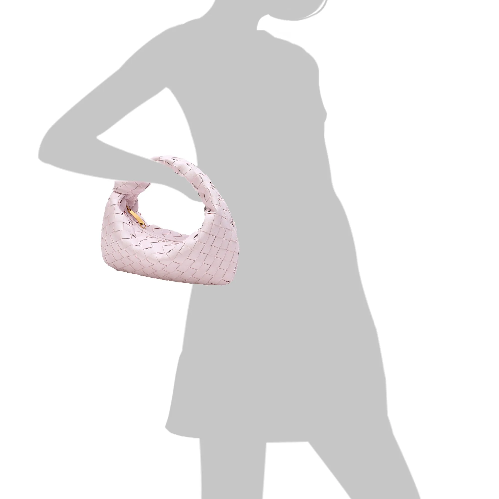 Woven Sheepskin Knot Bag Pouch