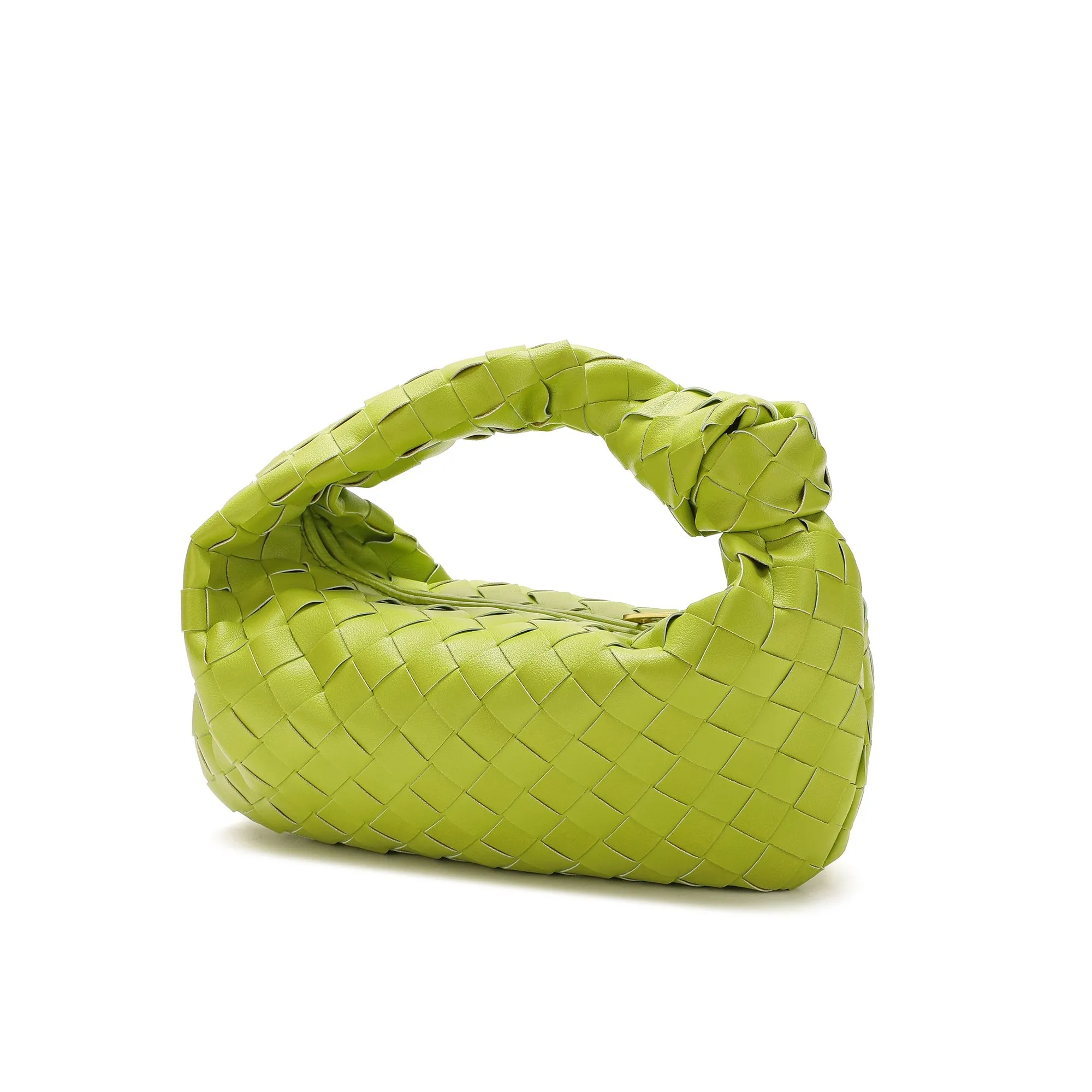 Woven Sheepskin Knot Bag Pouch