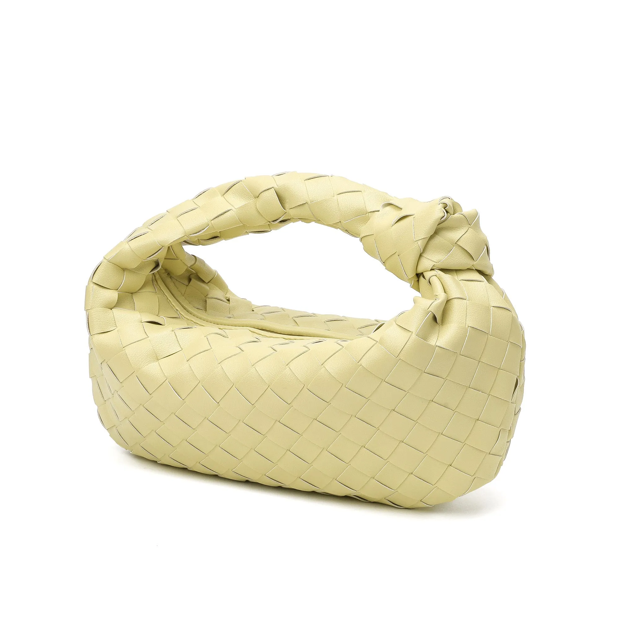 Woven Sheepskin Knot Bag Pouch