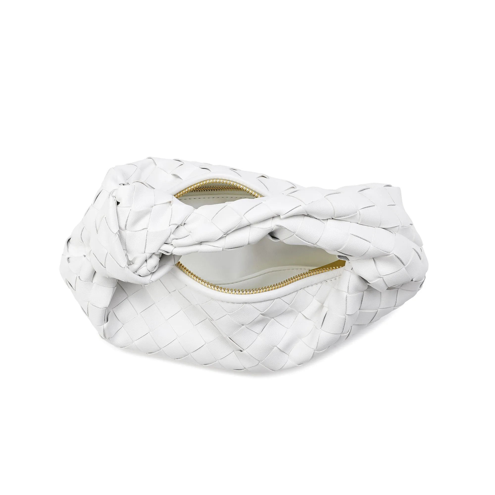 Woven Sheepskin Knot Bag Pouch