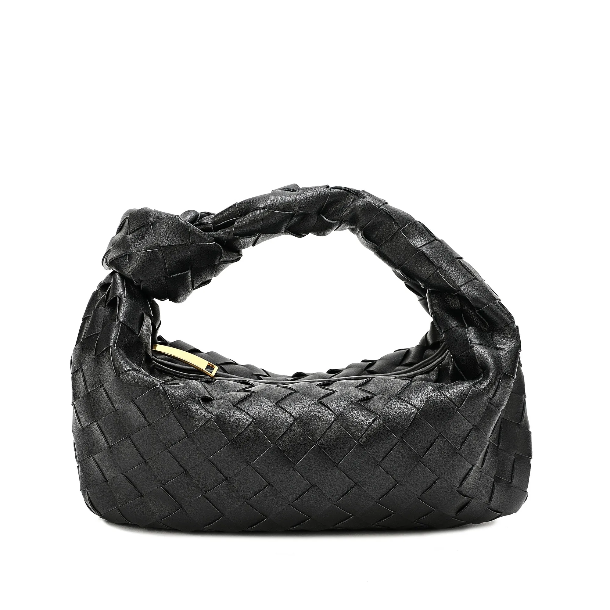 Woven Sheepskin Knot Bag Pouch
