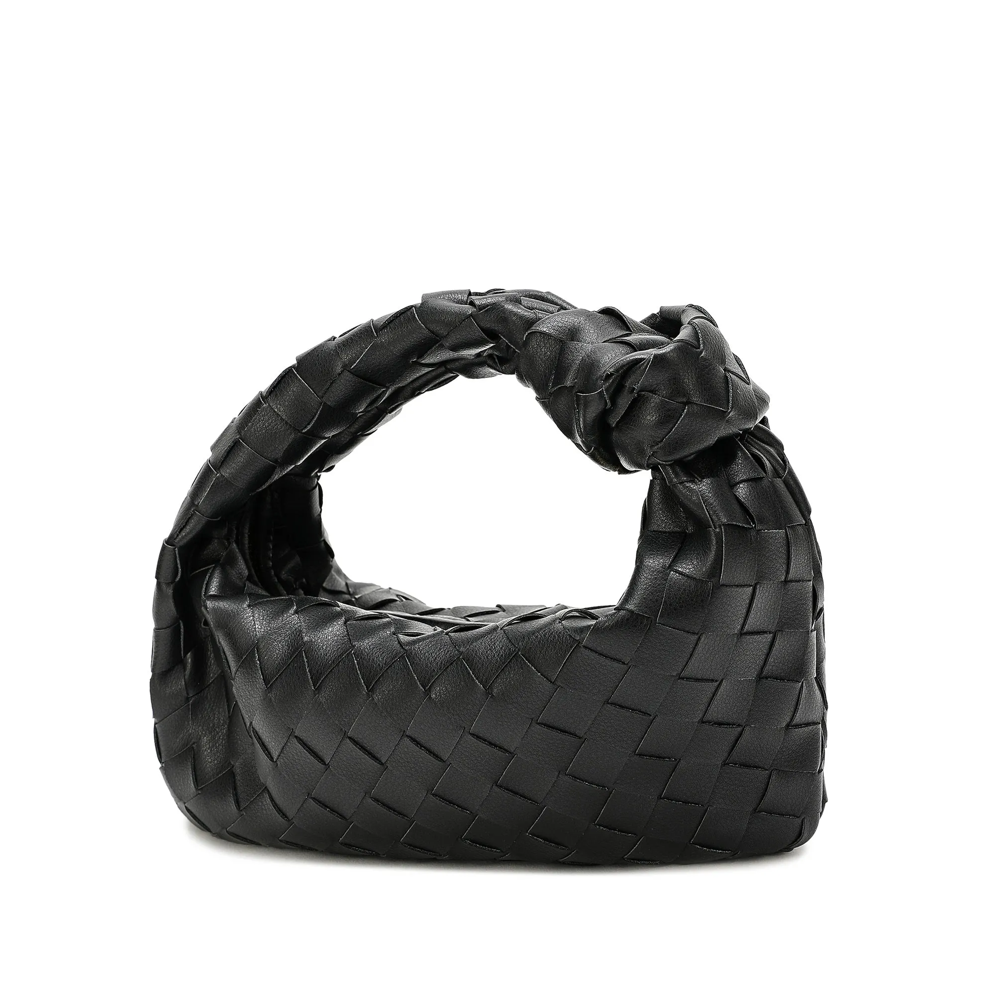 Woven Sheepskin Knot Bag Pouch