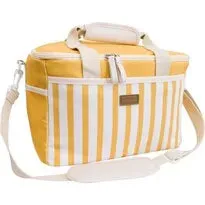 Yellow/White Canvas Cooler Bags