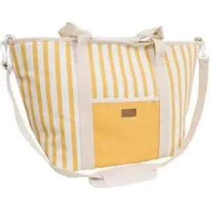 Yellow/White Canvas Cooler Bags