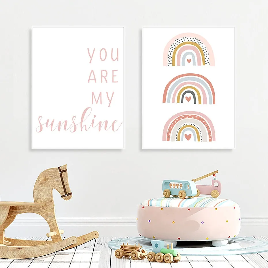 You are my Sunshine / Rainbow Canvas