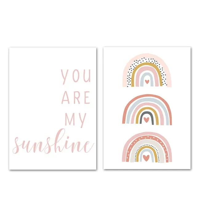 You are my Sunshine / Rainbow Canvas