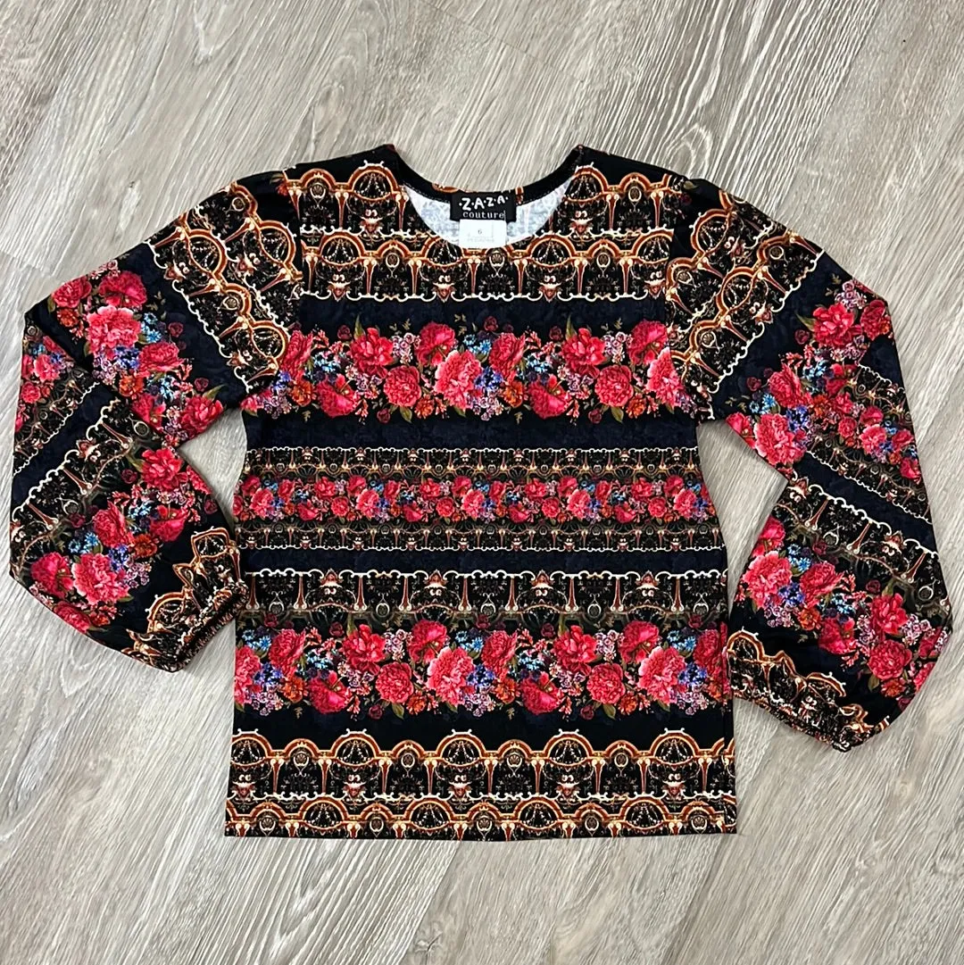 ZaZa Couture Golden Rose Top